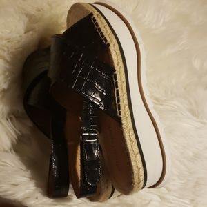 Jeffrey Campbell black platform sandal